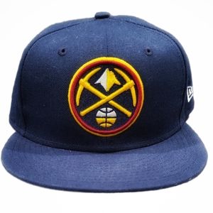 Denver Nuggets New Era 59Fifty Fitted Blue Hat Size 7 1/8